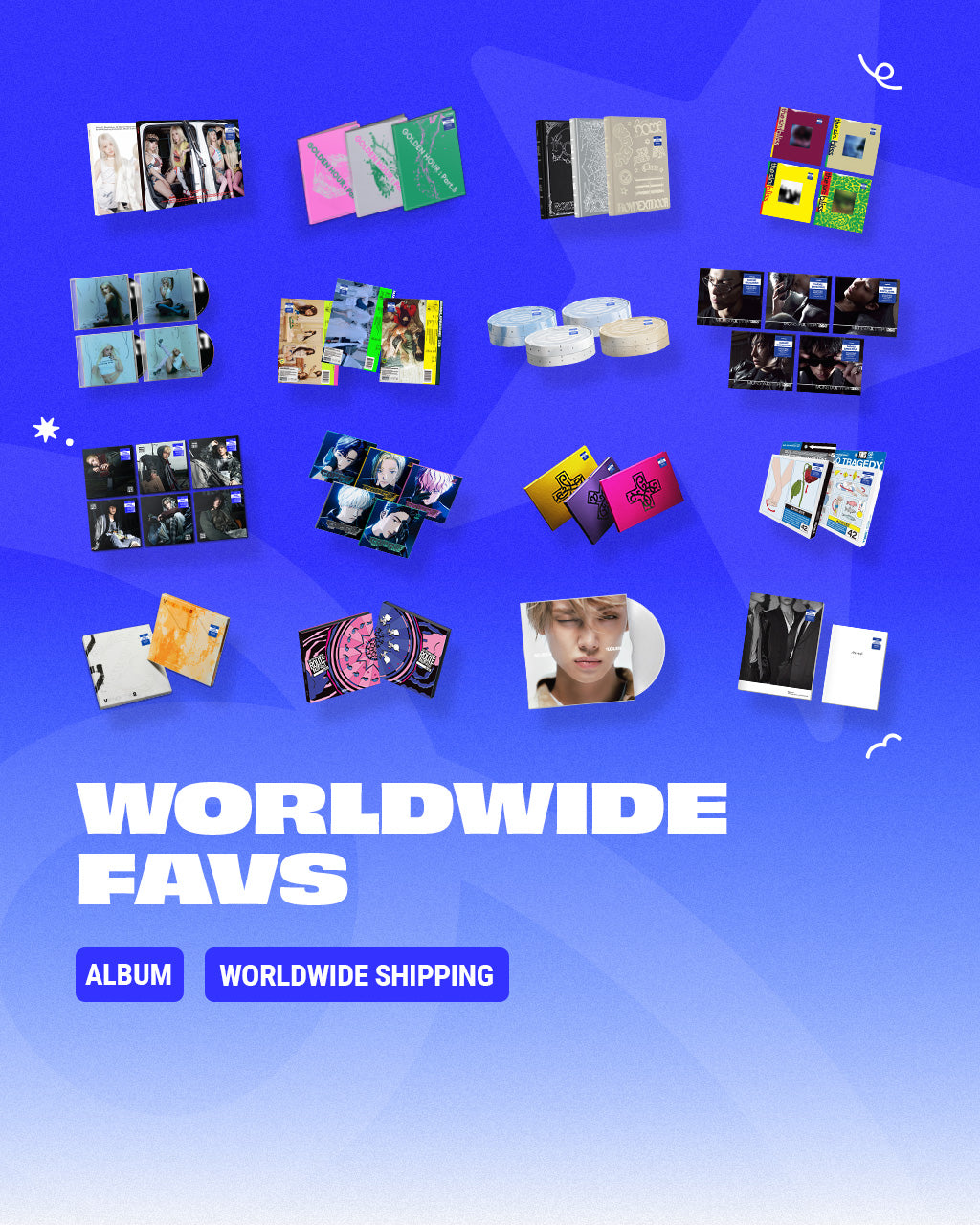 WORLDWIDE FAVS — Albums with worldwide shipping